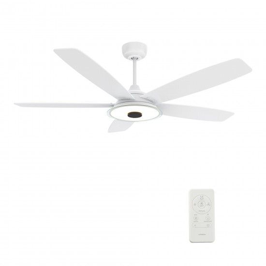 Journey 56 Inch 5-Blade Smart Ceiling Fan - White