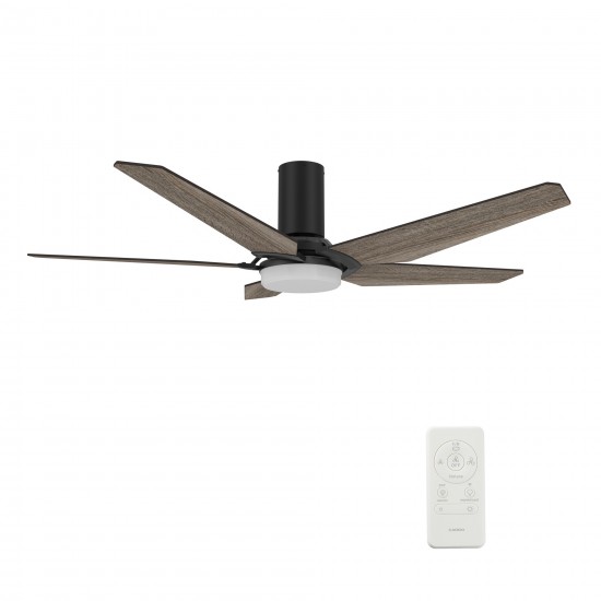 Woodrow 52 Inch 5-Blade Smart Ceiling Fan - Black/Barnwood