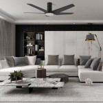 Woodrow 52 Inch 5-Blade Flush Mount Smart Ceiling Fan - Black/Black