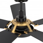 Winston 52 Inch 5-Blade Smart Ceiling Fan - Black/Black