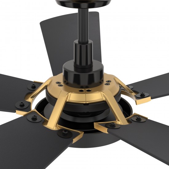 Winston 52 Inch 5-Blade Smart Ceiling Fan - Black/Black