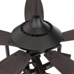 Karson 52 Inch 5-Blade Ceiling Fan - Black/Walnut (Reversible Blades)