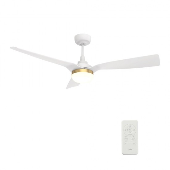 Spezia 52 Inch 3-Blade Smart Ceiling Fan - White/White