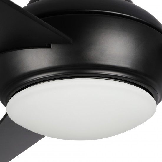 Kendrick 52 Inch 3-Blade Ceiling Fan - Black/Black