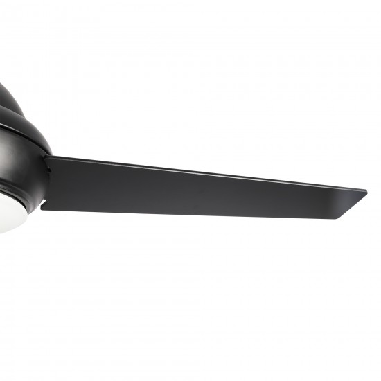 Kendrick 52 Inch 3-Blade Ceiling Fan - Black/Black