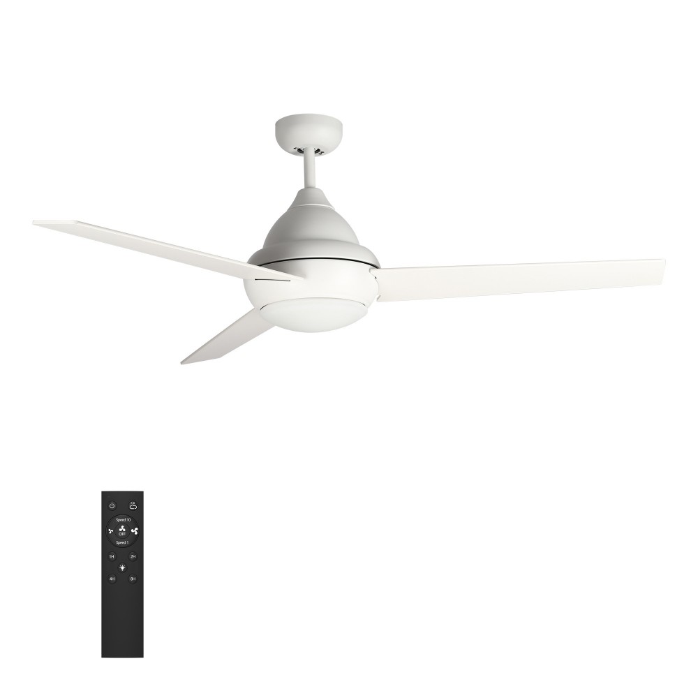 Kendrick 52 Inch 3-Blade Ceiling Fan - White/White