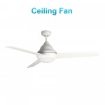 Kendrick 52 Inch 3-Blade Ceiling Fan - White/White