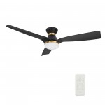 Spezia 52 Inch 3-Blade Smart Ceiling Fan - Black