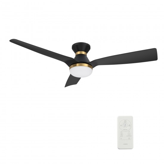 Spezia 52 Inch 3-Blade Smart Ceiling Fan - Black