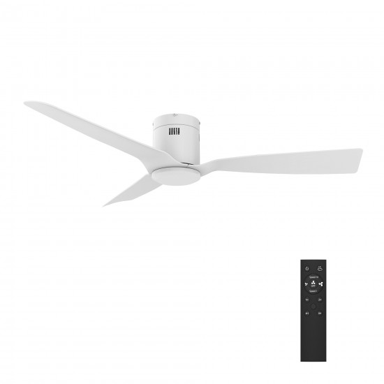 Skara 52 Inch 3-Blade Ceiling Fan - White/White