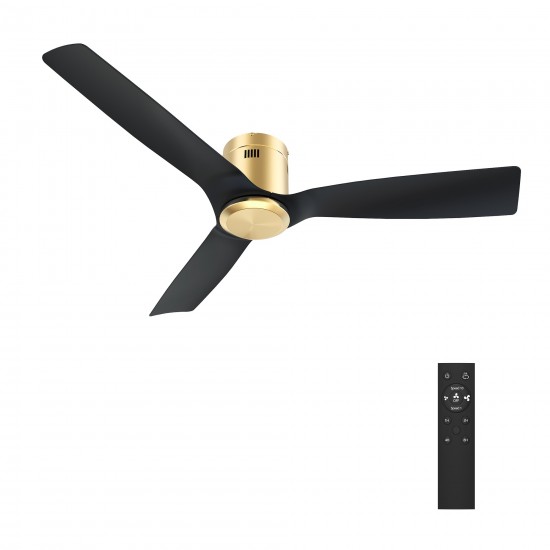 Skara 52 Inch 3-Blade Ceiling Fan - Gold/Black