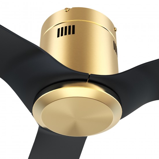 Skara 52 Inch 3-Blade Ceiling Fan - Gold/Black
