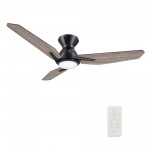 Calen 44 Inch 3-Blade Smart Ceiling Fan - Black