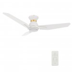 Calen 52 Inch 3-Blade Smart Ceiling Fan - White