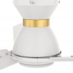 Calen 52 Inch 3-Blade Smart Ceiling Fan - White