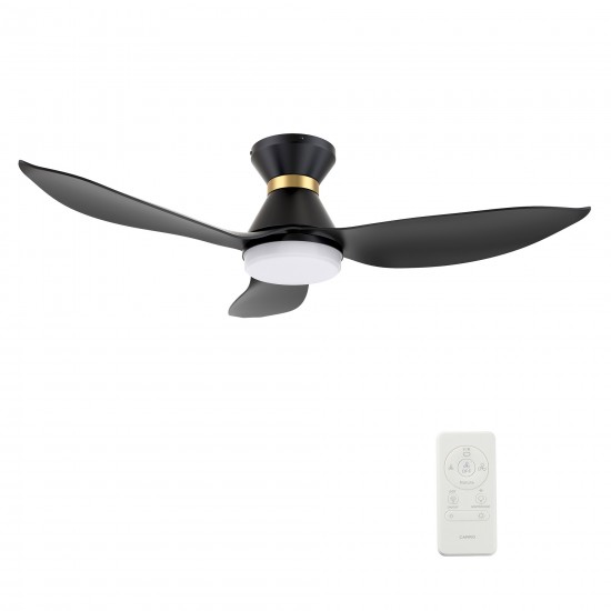 Ryatt 45 Inch 3-Blade Smart Ceiling Fan - Black