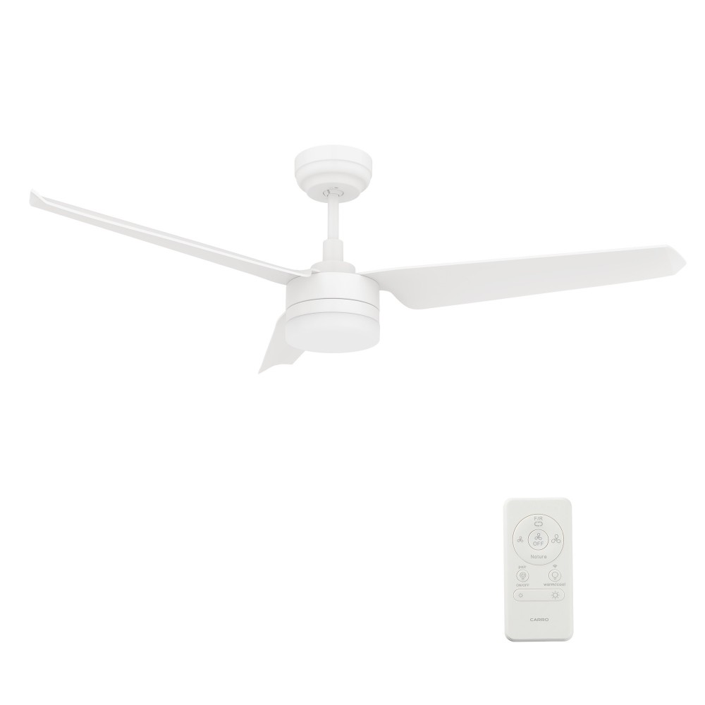 Atticus 52 Inch 3-Blade Smart Ceiling Fan - White