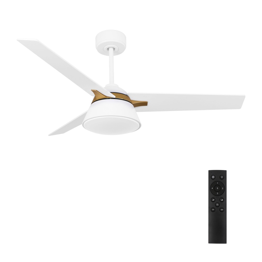 Kenora 48 Inch 3-Blade Ceiling Fan - White/White