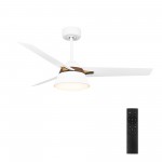 Kenora 48 Inch 3-Blade Ceiling Fan - White/White