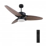 Maddox 52 Inch 3-Blade Ceiling Fan - Black/Barnwood