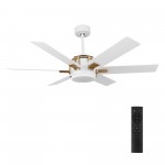 Jaxx 52 Inch 6-Blade Ceiling Fan - White/White