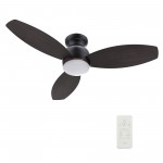 Trento 44 Inch 3-Blade Smart Ceiling Fan - Black