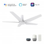 Woodrow 48 Inch 5-Blade Smart Ceiling Fan - White