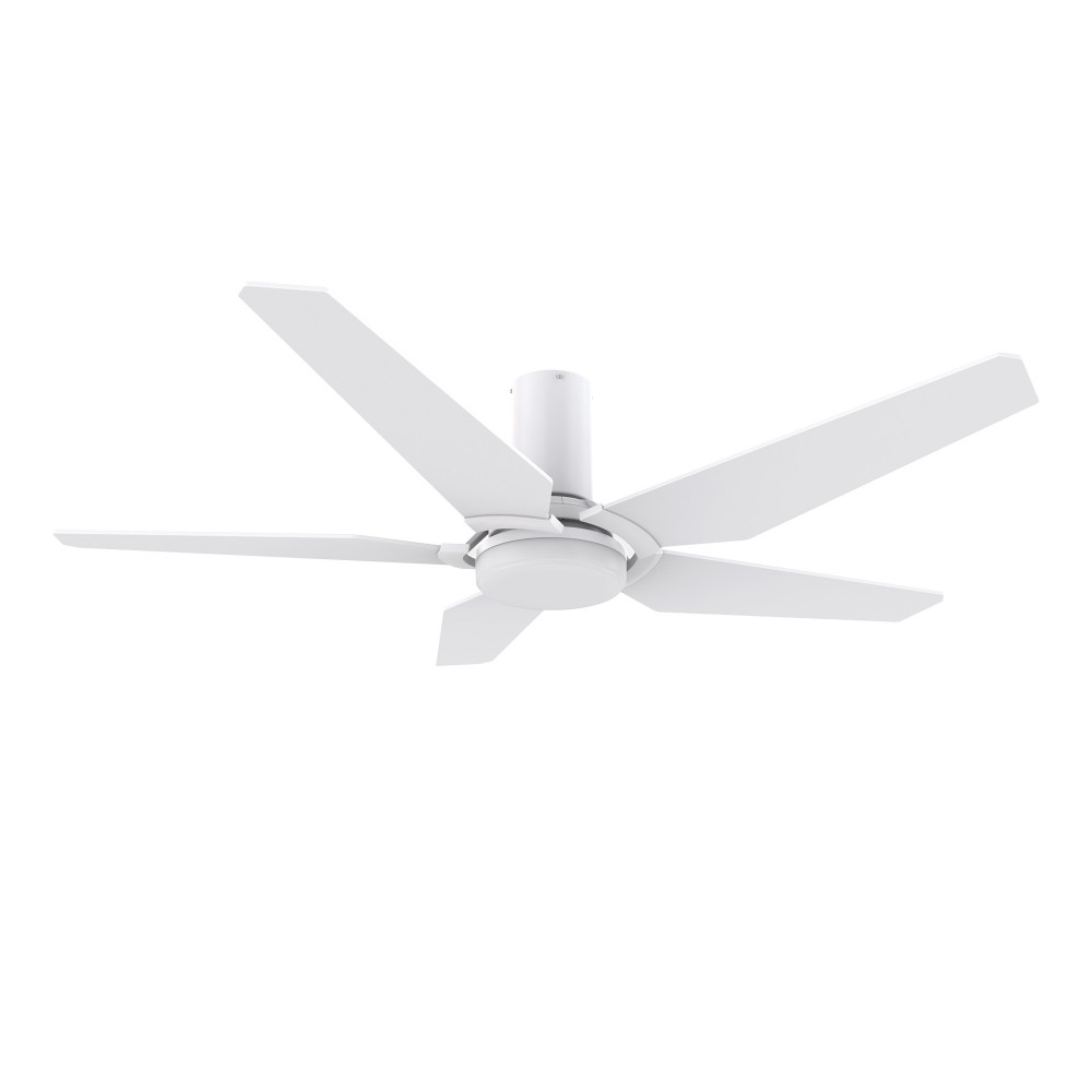 Woodrow 52 Inch 5-Blade Flush Mount Smart Ceiling Fan - White