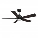 Ascender 48 Inch 5-Blade Smart Ceiling Fan - Black