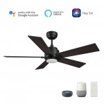 Ascender 56 Inch 5-Blade Smart Ceiling Fan - Black