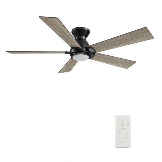 Ascender 48 Inch 5-Blade Flush Mount Smart Ceiling Fan - Black