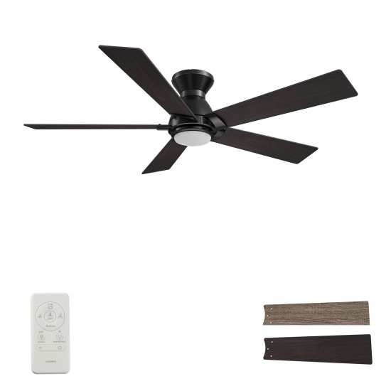 Ascender 48 Inch 5-Blade Flush Mount Smart Ceiling Fan - Black