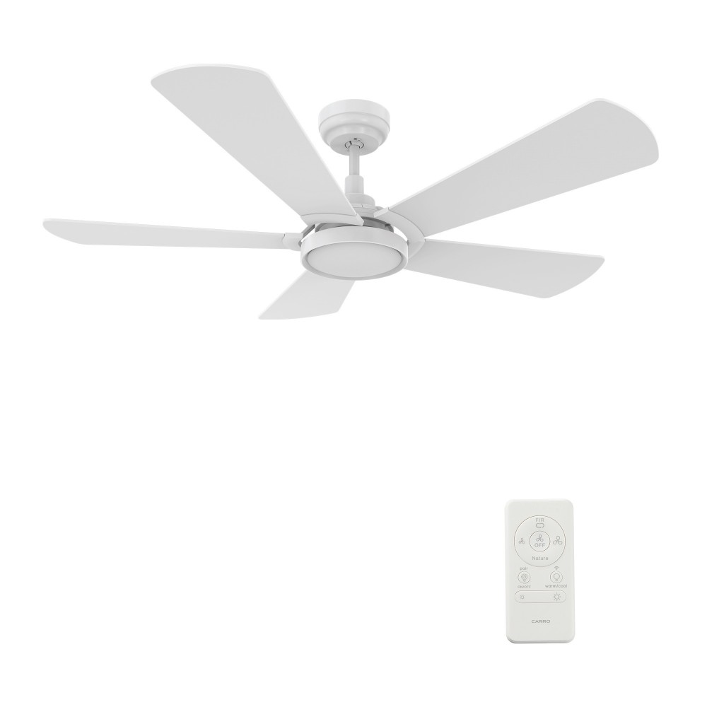 Winston 52 Inch 5-Blade Smart Ceiling Fan - White