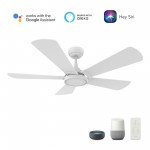 Winston 52 Inch 5-Blade Smart Ceiling Fan - White