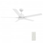 Espear 56 Inch 5-Blade Smart Ceiling Fan - White