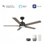 Espear 60 Inch 5-Blade Smart Ceiling Fan - Black