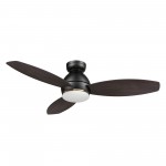 Hobart 48 Inch 3-Blade Smart Ceiling Fan - Black