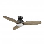 Hobart 48 Inch 3-Blade Smart Ceiling Fan - Black