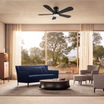 Dubois 48 Inch 5-Blade Smart Ceiling Fan - Black