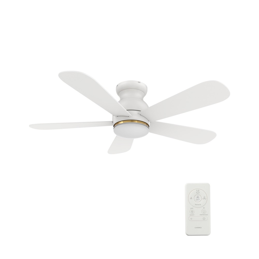 Dubois 48 Inch 5-Blade Smart Ceiling Fan - White