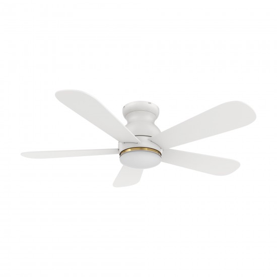 Dubois 48 Inch 5-Blade Smart Ceiling Fan - White