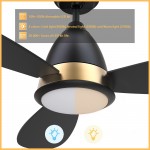 York 52 Inch 3-Blade Smart Ceiling Fan - Black