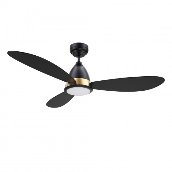 York 52 Inch 3-Blade Smart Ceiling Fan - Black