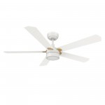 Tarrasa 52 Inch 5-Blade Smart Ceiling Fan - White