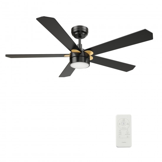 Tarrasa 52 Inch 5-Blade Smart Ceiling Fan - Black