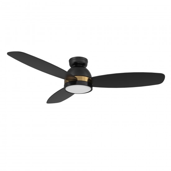 Fremont 52 Inch 3-Blade Smart Ceiling Fan - Black