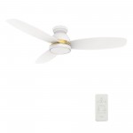 Fremont 52 Inch 3-Blade Smart Ceiling Fan - White