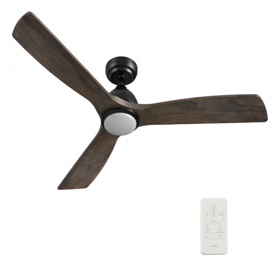 Riley 48 Inch 3-Blade Smart Ceiling Fan - Black