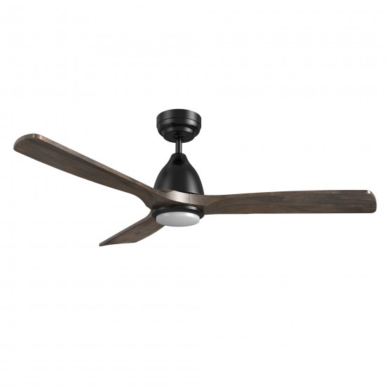 Riley 48 Inch 3-Blade Smart Ceiling Fan - Black