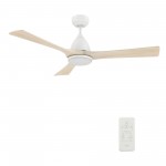 Perry 52 Inch 3-Blade Smart Ceiling Fan - White